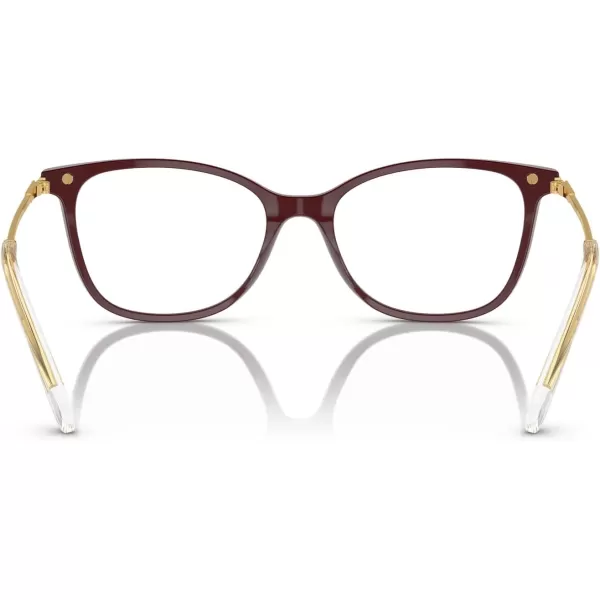 Swarovski Womens Sk2010 Square Prescription Eyewear FramesBurgundyDemo Lens