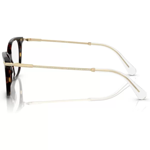 Swarovski Womens Sk2010 Square Prescription Eyewear FramesDark HavanaDemo Lens