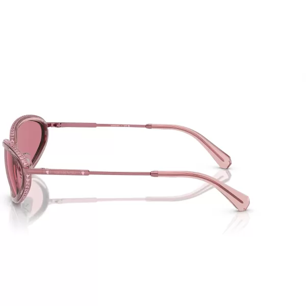 Swarovski Womens Sk7004 Oval SunglassesPinkPink