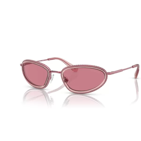 Swarovski Womens Sk7004 Oval SunglassesPinkPink