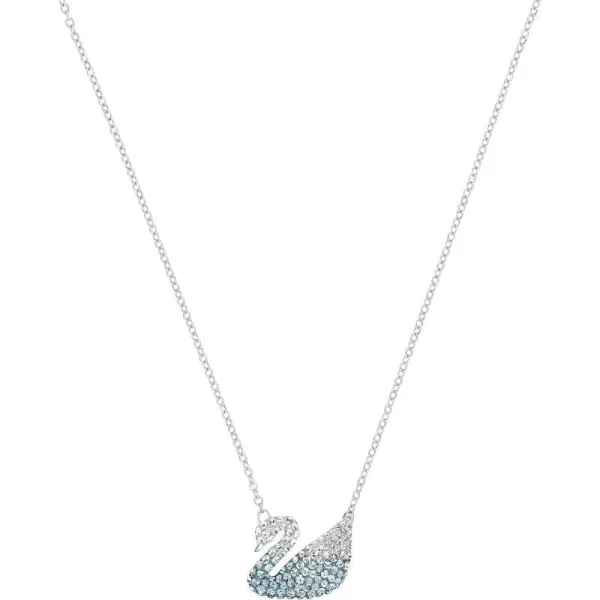 SWAROVSKI Iconic Swan Crystal Necklace Jewelry CollectionBlueClear Crystals Necklace