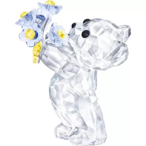 SWAROVSKI Kris Bear 30th Anniversary Figurine Set 4 Small Bears in Pink Green Yellow and Blue Crystal Part of The Kris Bear CollectionForget Me Not