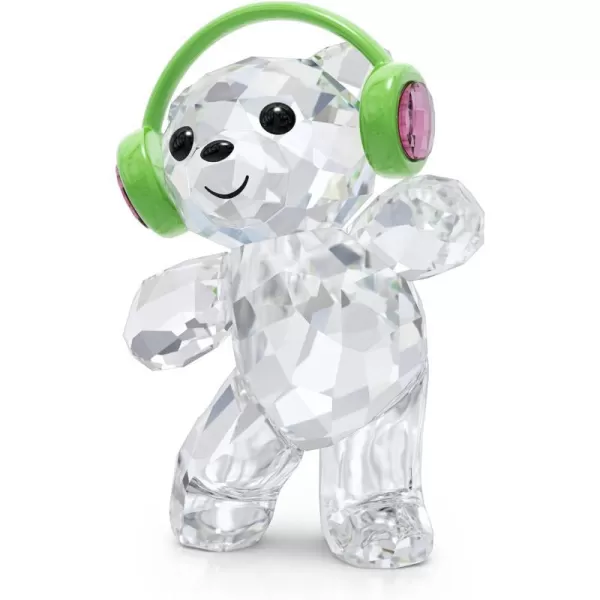 SWAROVSKI Kris Bear 30th Anniversary Figurine Set 4 Small Bears in Pink Green Yellow and Blue Crystal Part of The Kris Bear CollectionJust Dance