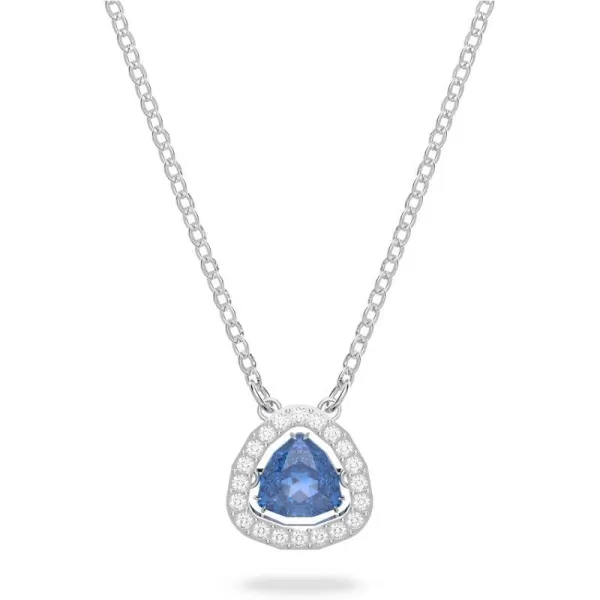 SWAROVSKI Millenia Necklace Jewelry Collection White Crystals Blue CrystalsBlue Crystals