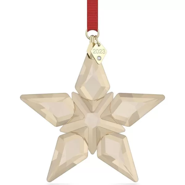 Swarovski Annual Edition 2023 Festive Ornament Gold Tone Swarovski Crystals with GoldTone Finished Metal Part of the Swarovski Annual Edition Collection2023 Annual Editions 2023 Annal Edition  Festive Ornament