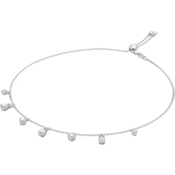 Choker Necklace - Rhodium Tone