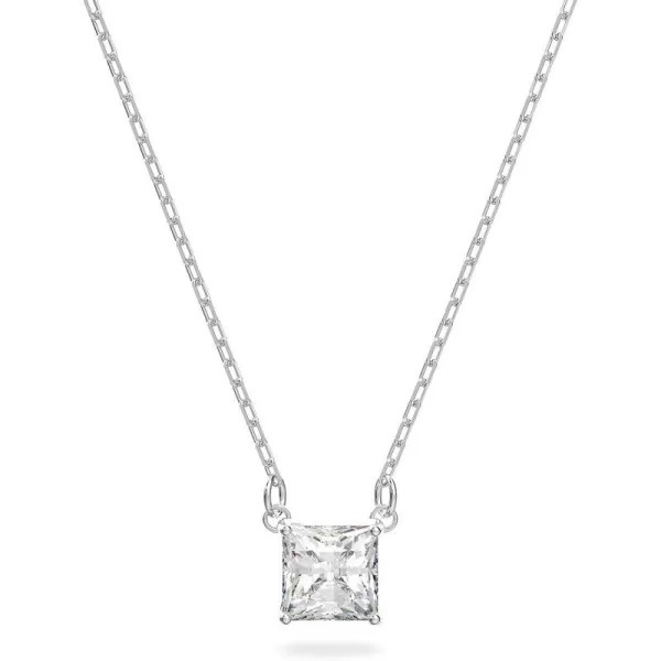 Swarovski Attract Crystal Necklace and Earrings Jewelry CollectionPendant Necklace  Rhodium Tone