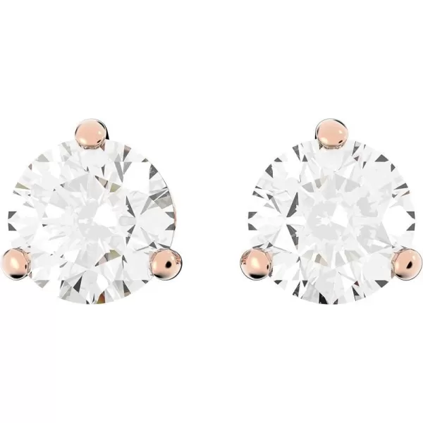 Swarovski Constella Pierced Stud EarringsRose Gold Tone Finish with Clear Crystals