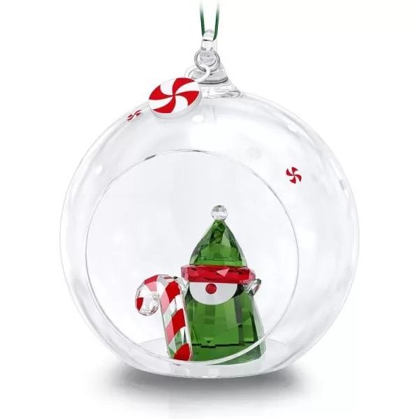 Swarovski Holiday Cheers French BulldogOrnament Santas Elf Ball