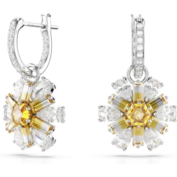 Swarovski Idyllia drop earrings Flower Yellow Rhodium FinishedSwarovski Idyllia drop earrings Flower Yellow Rhodium Finished