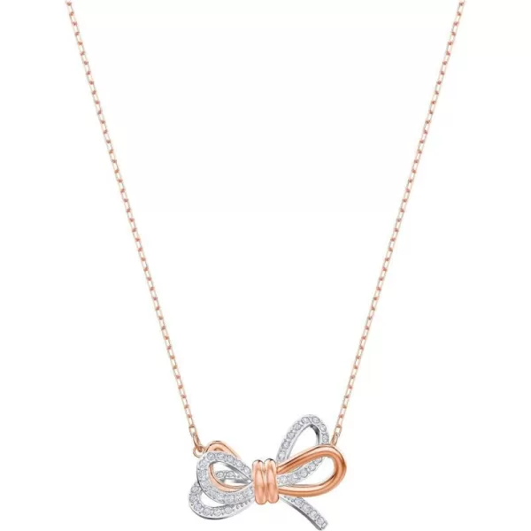 Swarovski Lifelong Bow Necklace and Bracelet Jewelry Collection Clear Crystals Rhodium FinishPendant Necklace