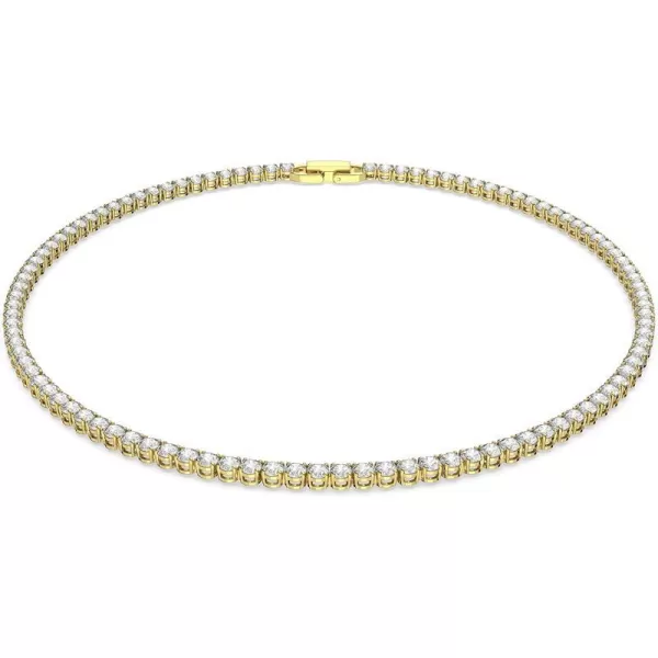 Swarovski Matrix Tennis NecklaceGold Tone