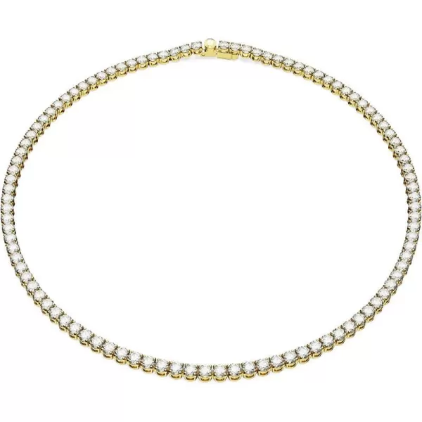 Swarovski Matrix Tennis NecklaceNEW Gold Tone