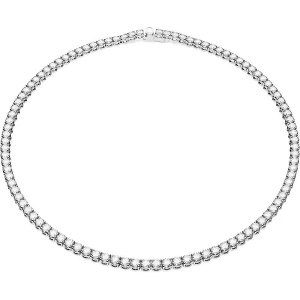 Swarovski Matrix Tennis NecklaceSilver Tone