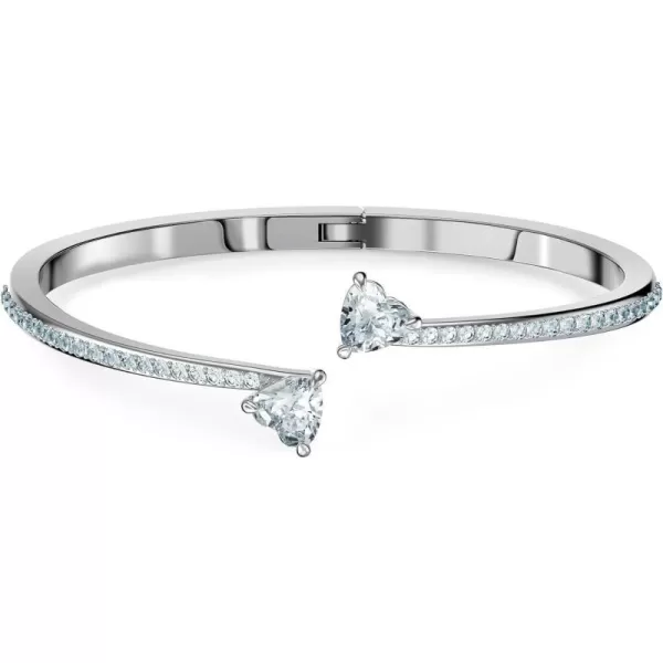 Swarovski Soul Heart Bangle Bracelet Collection Rhodium Finish Clear CrystalsLarge