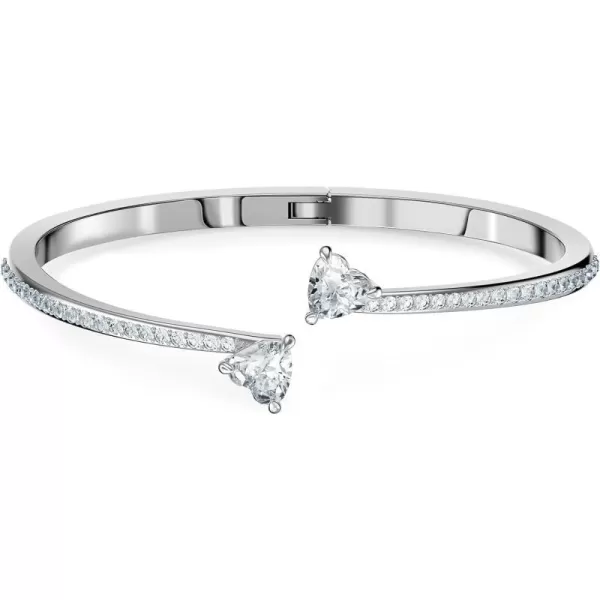 Swarovski Soul Heart Bangle Bracelet Collection Rhodium Finish Clear CrystalsSmall