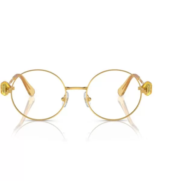 Swarovski Womens Sk1001 Round Prescription Eyewear FramesYellowDemo Lens