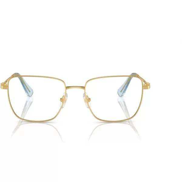 Swarovski Womens Sk1003 Square Prescription Eyewear FramesGoldBlueDemo Lens