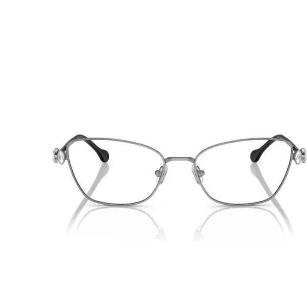 Swarovski Womens Sk1006 Square Prescription Eyewear FramesGunmetalDemo Lens