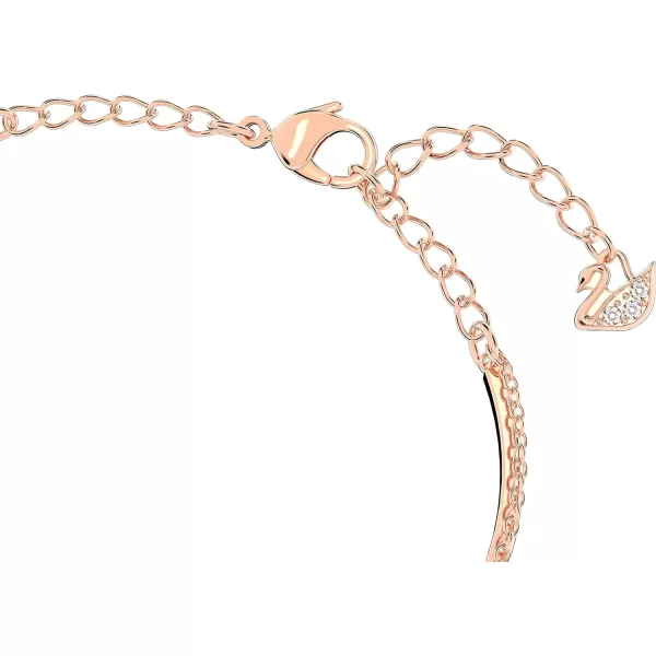 SWAROVSKI Infinity Twist Jewelry Collection Bracelets amp Necklaces Rhodium amp Rose Gold Tone Finish Clear CrystalsBangle Bracelet  Rose Gold Tone