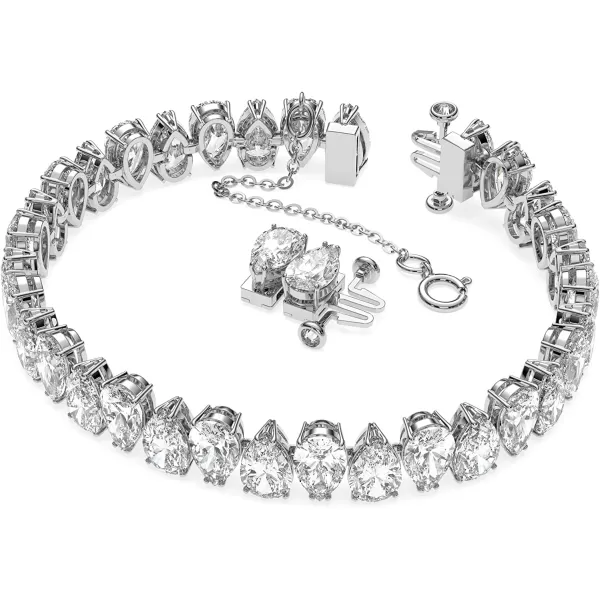 SWAROVSKI Millenia Crystal Jewelry Collection Clear Trilliant amp Pear Cut Crystals Rhodium Tone FinishBracelet  Pear Cut Crystals