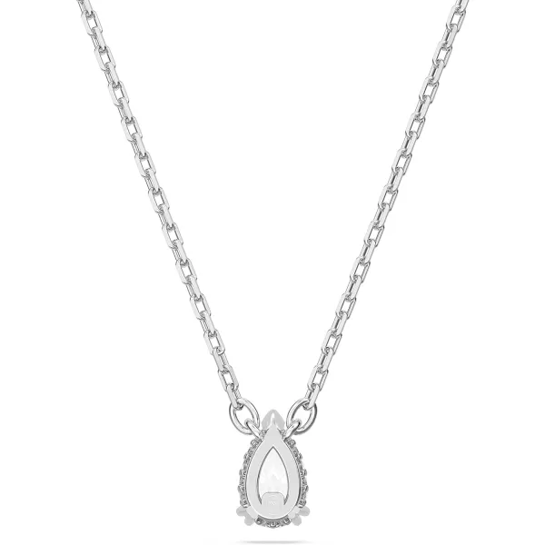 SWAROVSKI Millenia Crystal Jewelry Collection Clear Trilliant amp Pear Cut Crystals Rhodium Tone FinishPendant Necklace  Pear Cut Crystals