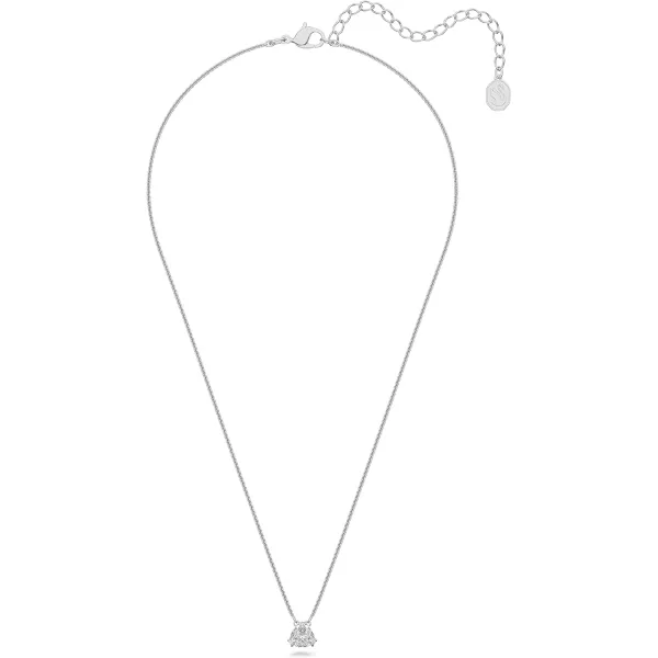 SWAROVSKI Millenia Crystal Jewelry Collection Clear Trilliant amp Pear Cut Crystals Rhodium Tone FinishPendant Necklace  Trilliant Cut Crystals