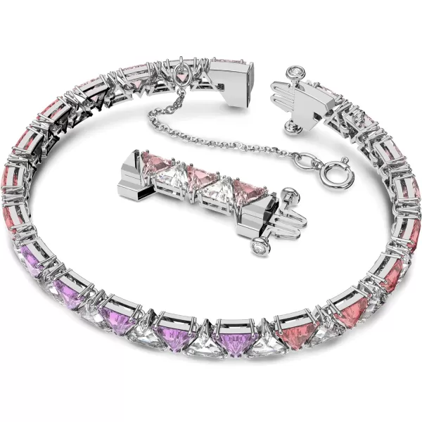 SWAROVSKI Ortyx Earrings and Bracelet Crystal Jewelry Collection Clear Crystals Rhodium FinishPink Crystals