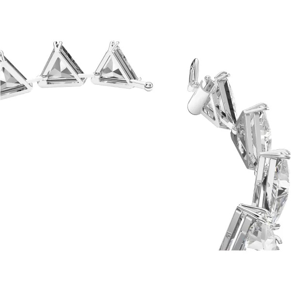 SWAROVSKI Ortyx Earrings and Bracelet Crystal Jewelry Collection Clear Crystals Rhodium FinishTriangle Cut Crystal Bracelet