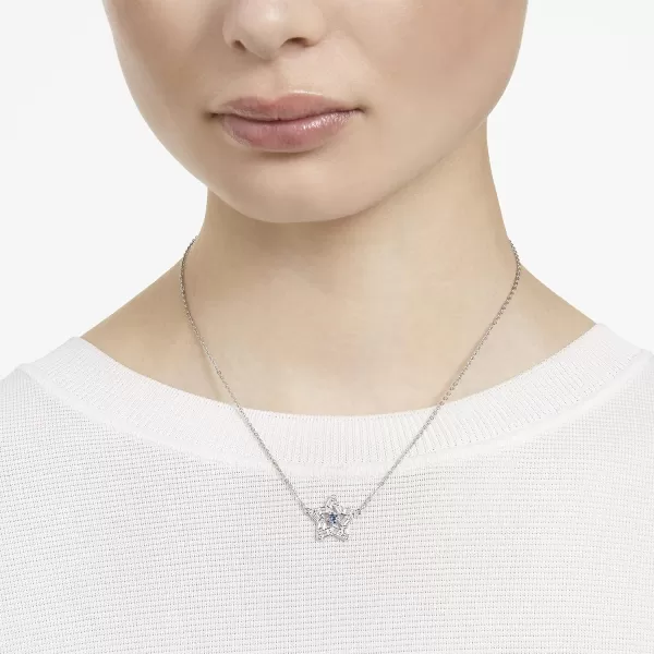 Swarovski Crystal Jewelry Set Collection featuring Necklaces and EarringsStella  Rhodium Tone Finish