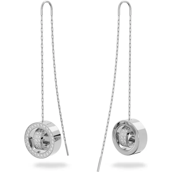 Swarovski Hollow Collection Drop EarringsRhodium