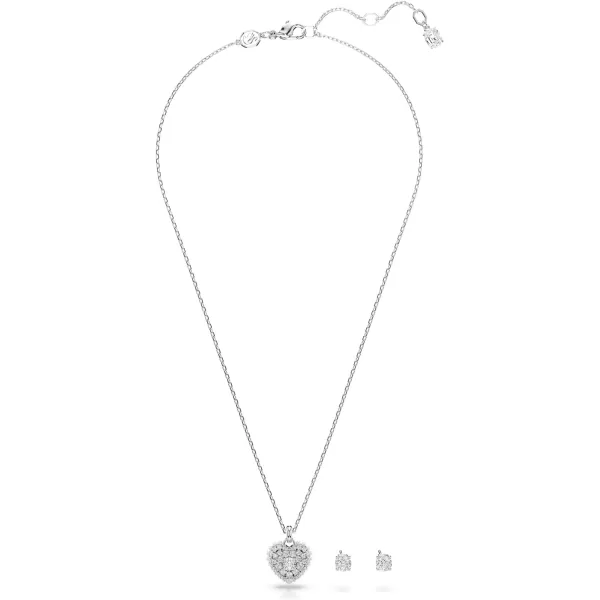 Swarovski Hyperbola set Heart Clear Rhodium FinishedSwarovski Hyperbola set Heart Clear Rhodium Finished