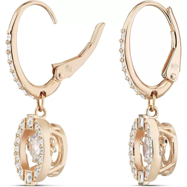 Swarovski Sparking Dance Crystal Jewelry Collection Gold Tone amp Rose Gold Tone FinishPierced Earrings  Clear Crystals