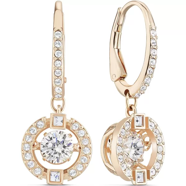 Swarovski Sparking Dance Crystal Jewelry Collection Gold Tone amp Rose Gold Tone FinishPierced Earrings  Clear Crystals