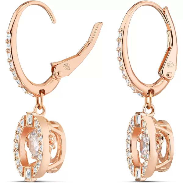 Swarovski Sparking Dance Crystal Jewelry Collection Gold Tone amp Rose Gold Tone FinishPierced Earrings  Clear Crystals