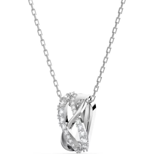 Swarovski Twist Row Crystal Necklace Jewelry CollectionClear Crystals  Rhodium Tone