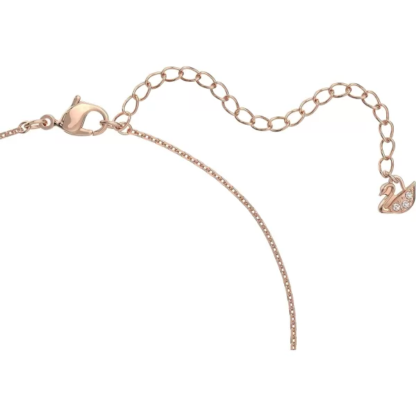 Swarovski Twist Row Crystal Necklace Jewelry CollectionNecklace Rose Gold Tone White Crystals