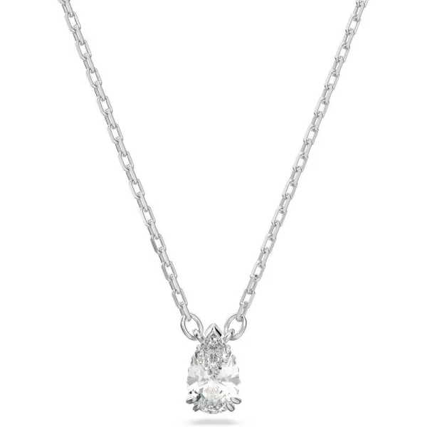 SWAROVSKI Millenia Crystal Jewelry Collection Clear Trilliant amp Pear Cut Crystals Rhodium Tone FinishPendant Necklace  Pear Cut Crystals