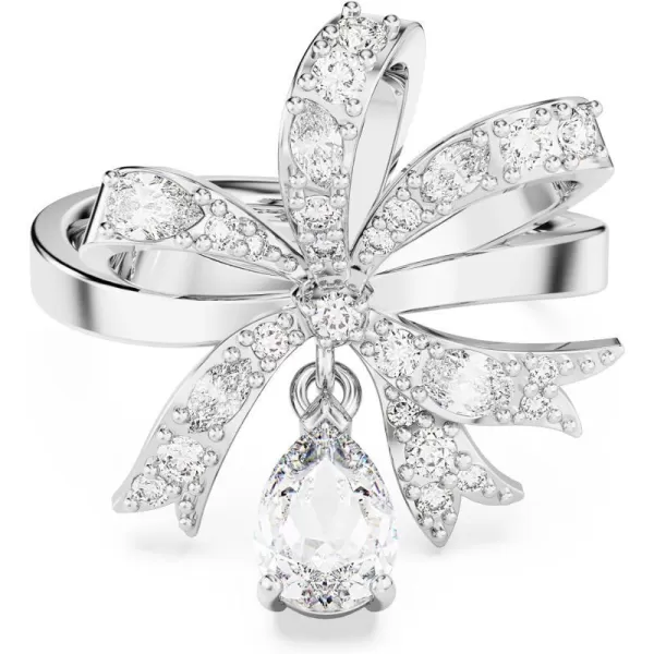 SWAROVSKI Volta cocktail ring Bow Small White Rhodium FinishUS 5EU 50