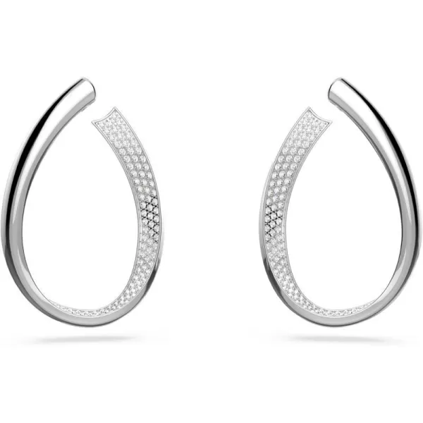 Hoop Earrings - Rhodium Tone Finish