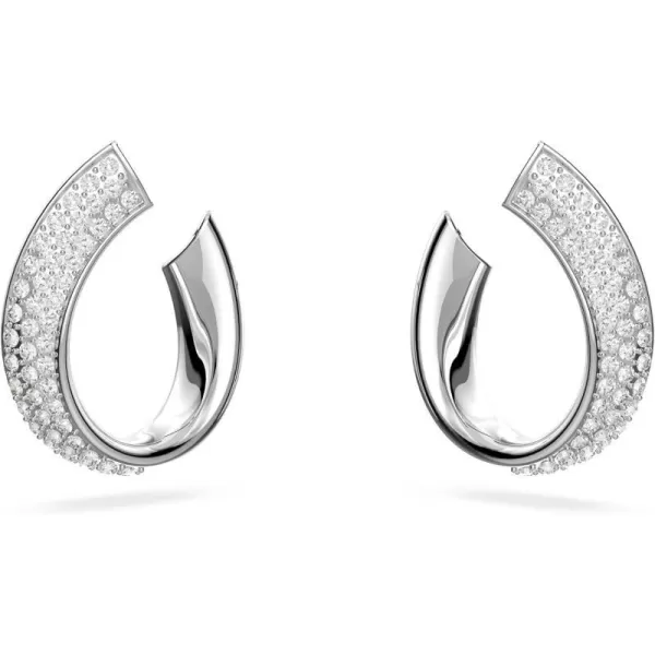 Small Hoop Earrings - Rhodium Tone Finish