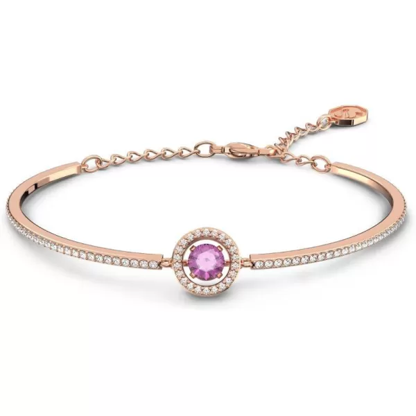 Bangle Bracelet - Purple Crystals