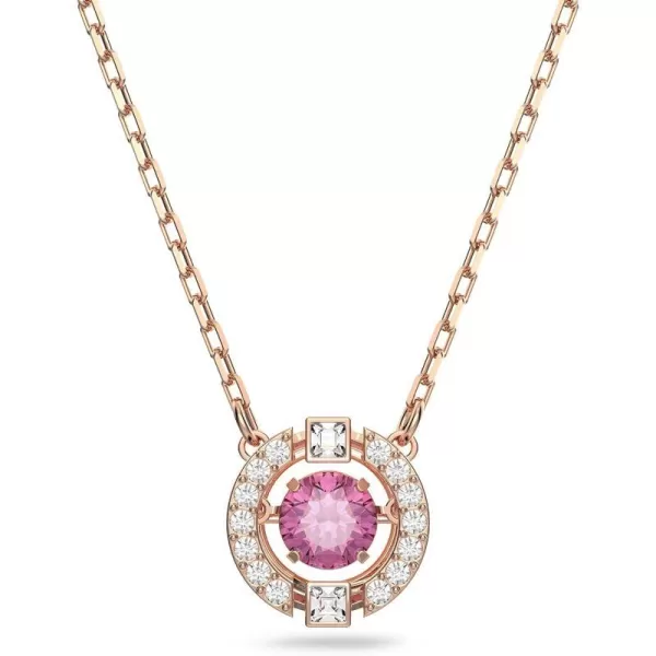 Swarovski Sparking Dance Crystal Jewelry Collection Gold Tone amp Rose Gold Tone FinishPendant Necklace  Pink Crystals