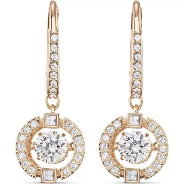 Swarovski Sparking Dance Crystal Jewelry Collection Gold Tone amp Rose Gold Tone FinishPierced Earrings  Clear Crystals