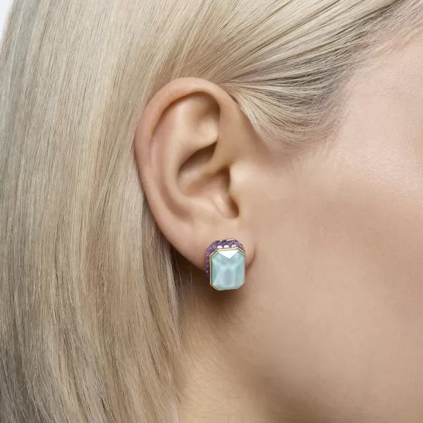 SWAROVSKI Orbita Single Pierced EarringGreen and Lilac