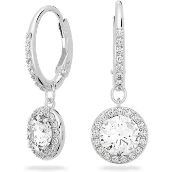 Rhodium Drop Earrings