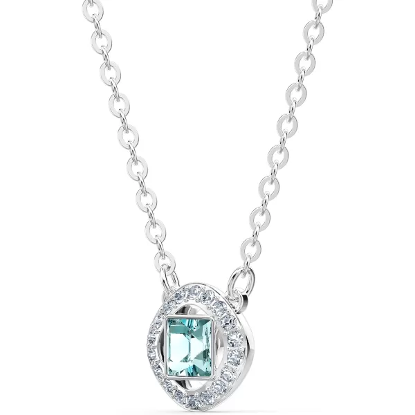 SWAROVSKI Angelic Square Collection NecklaceAqua Blue