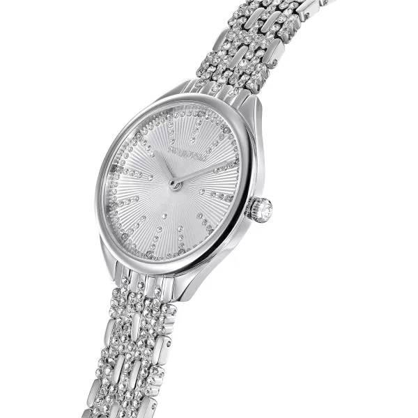 SWAROVSKI Attract Crystal Watch Collection Metal BraceletSilver Tone Finish