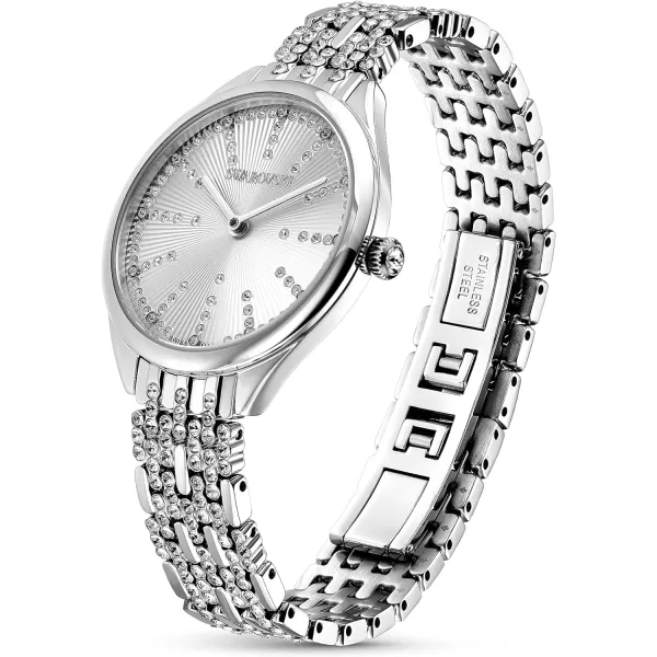 SWAROVSKI Attract Crystal Watch Collection Metal BraceletSilver Tone Finish