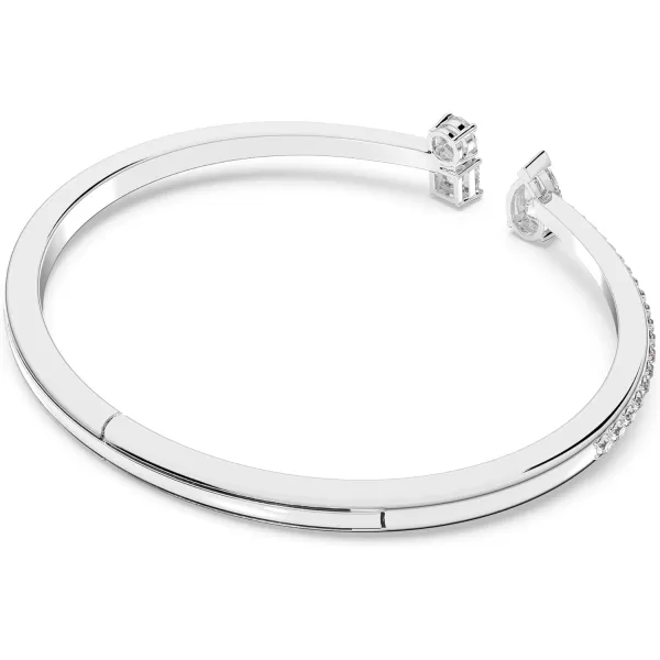 SWAROVSKI Attract Cuff Bracelet Jewelry Collection Rhodium Tone Finish Clear CrystalsSmall